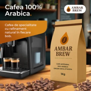 Cafea boabe de specialitate AmbarBrew 100 Arabica Ethiopia Premium Origin Soft Roast 1